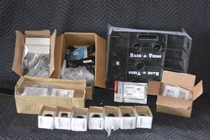 lot 158A image: Rack-A-Tiers Multi Purpose Wire Dispenser  and various components