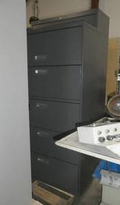 lot 8 image: 5 drawer cabinet 36 wide 19 deep 66 tall