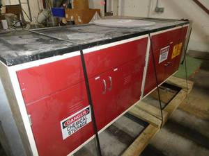 lot 9 image: Chemical storage cabinet 96 wide, 32 deep, 36 high