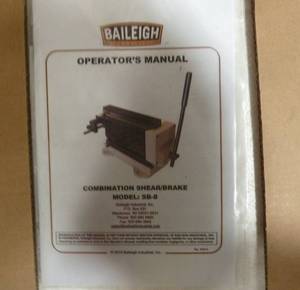 lot 12 image: Baileigh ShearBrake SB-8 - new in box