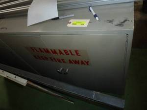lot 104 image: Flammable storage cabinet 72 wide 22 deep 35 tall
