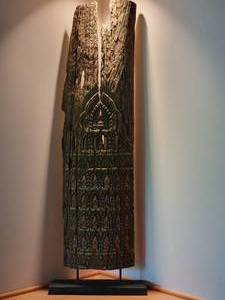 Wood Carved 1000 Temple Buddhas Khmer Temple Column