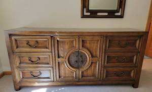 Century Furniture Chin Hau 9 Drawer Dresser & Mirror
