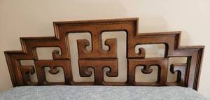 Century Furniture Oriental Walnut Full Headboard Frame