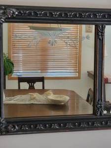 Vintage Triple Pane Etched Mirror