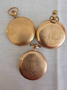 Antique Railroad GF Pocket Watch Collection of 3