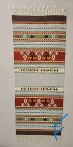 Vintage Swedish Flax Runner Weaving, f