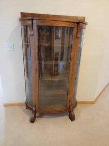 Vintage Empire Bowfront Curio Cabinet