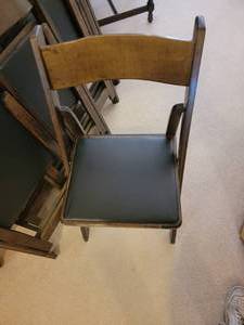 Wood Folding Chairs (set of eight)