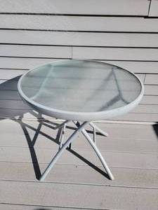 White Gray Wicker Cafe Set