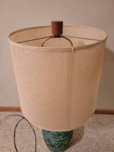Mid-Century Ceramic Turquoise Lamp