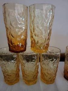 Vintage Anchor Hocking Amber Sorena Tumbler Glassware