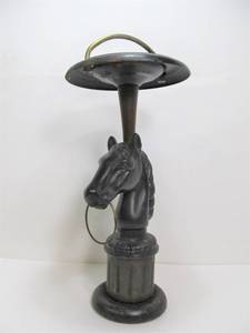 lot 28 image: Vintage Mid Century Horse Head Ashtray Smoking Stand