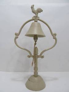 lot 159 image: Cast Iron Bell wRooster Finial