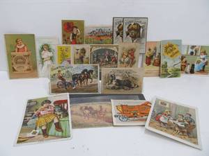 lot 183 image: Great Lot of Antique Advertising Trade Cards etc