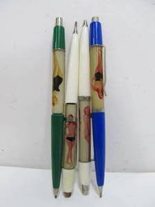lot 185 image: 4 Risque Vintage Disappearing Swimsuit Pens