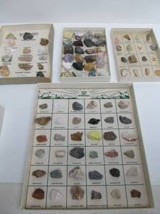 lot 85 image: 4 Vintage Rock & Mineral Identification Sets