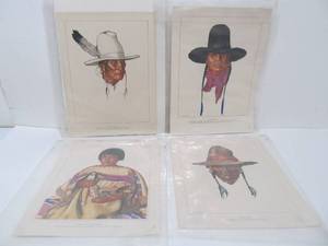 lot 126 image: Group of Vintage Great Northern Railroad Native American Prints