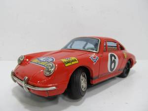 lot 48 image: Nice Vintage Tin Litho PORSCHE Toy Race Car