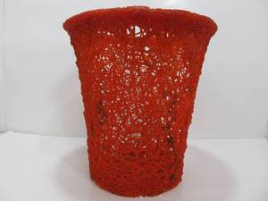 lot 272 image: Mid Century Red Spun Plastic Spaghetti Strand Trash Can