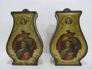 lot 200 image: Pair of Antique Early 1900s Tins - Buccaneer Graphics