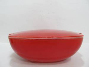 lot 207 image: Excellent Vintage PYREX Red Casserole Serving Bowl wLid