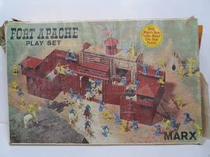 lot 240 image: Vintage MARX Fort Apache Playset in Original Box