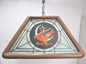 lot 305 image: Vintage MILLER High Life Hanging Beer Light Sign