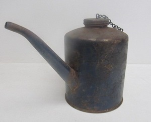 lot 343 image: Nice Old Vintage Steel Railroad Oil Can