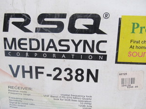 lot 344 image: Working RSQ Mediasync Wireless Microphone System