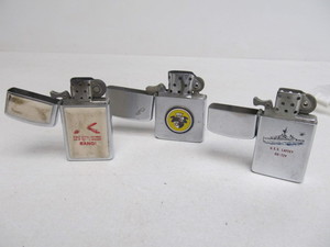 lot 349 image: 3 Vintage Cigarette Lighter - 2 Zippos