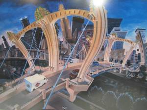 lot 204 image: Michael Birawer Hennepin Bridge Mississippi River Minneapolis Art Print