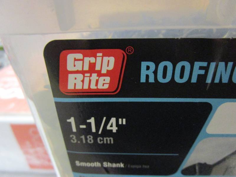 lot 99 image: GRIP-RITE #11 x 1-14 in. Electro-Galvanized Steel Roofing Nails (10 lbs.-Pack)