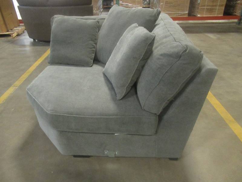 lot 300 image: CREATED FOR MACYs JONATHAN LOUIS FURNITURE, Upholstered Wedge (Wedge Only From Sectional) in Grey. Approximate Dimensions 51 x  51 x 30 Tall.