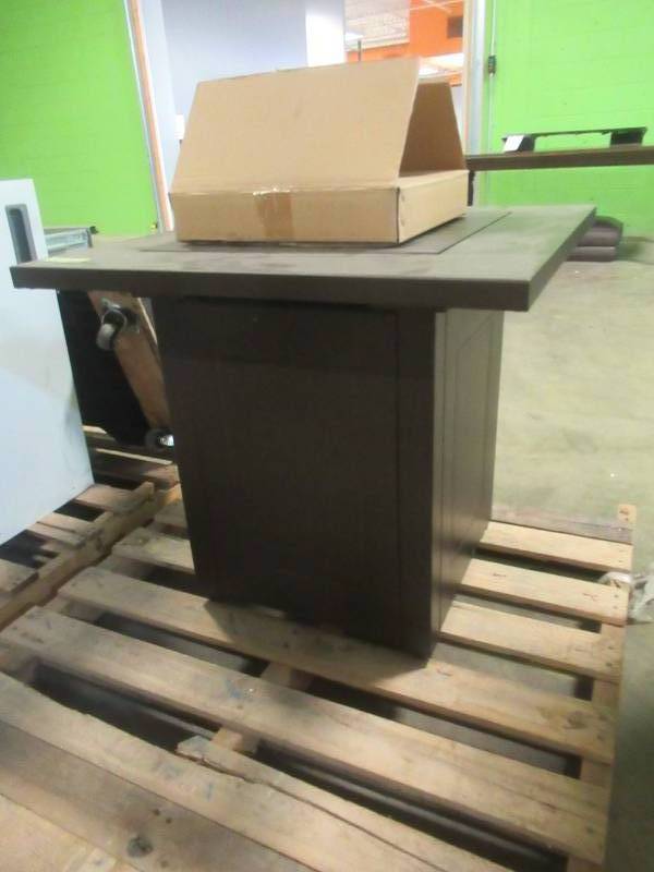 lot 539 image: Legacy Heating 28 x 28 x 25 12 Tall, Propane Fire Pit With Lava Rocks. In Very Nice Condition. SOLD AS PICTURED