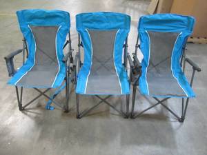 lot 190 image: Set of 3 Folding Chairs - Used in nice condition.