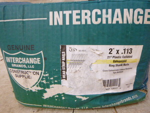 lot 134 image: Interchange Plastic Collated Galvanized Ring Shank Nails