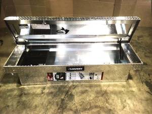 Husky 71.36 in. Diamond Plate Aluminum Full Size Crossbed Truck Tool BoxCustomer Returns See Terms on Auction