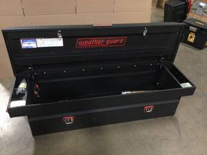 Weather Guard 72 in. Matte Black Aluminum Full Size Crossbed Truck Tool Box Customer Returns See Terms on Auction