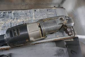 lot 22 image: Black & Decker Timberwolf 12 Right Angle Drill With Bits and Case