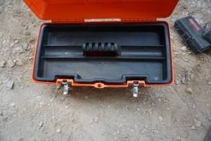 lot 31 image: Metal Tool box With Assorted Screw Drivers