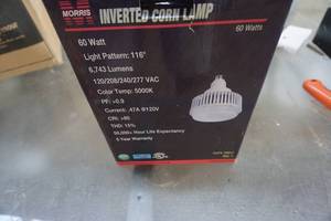lot 61 image: Morris Model 70611 60 Watt Inverted Corn Lamp