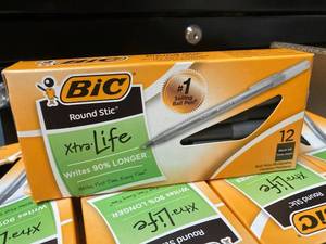 Black Bic Stic Pens