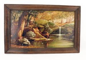 lot 69 image: Vintage Duane R Probus Best Friends Framed Print