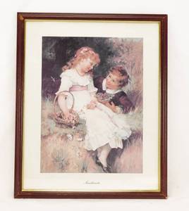 lot 70 image: Vintage Frederick Morgan Sweethearts Framed Print