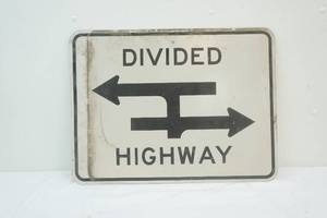 lot 70 image: Divided Highway Sign