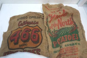 lot 171 image: burlap potatoes sacks,