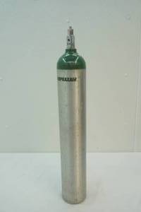 lot 180 image: medical grade aluminum oxygen tank