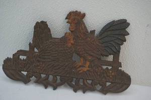 lot 185 image: cast iron chicken decor