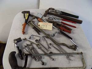 Lots of Misc Hand tools- Wrenches, Pliers, Pop rivet gun & More